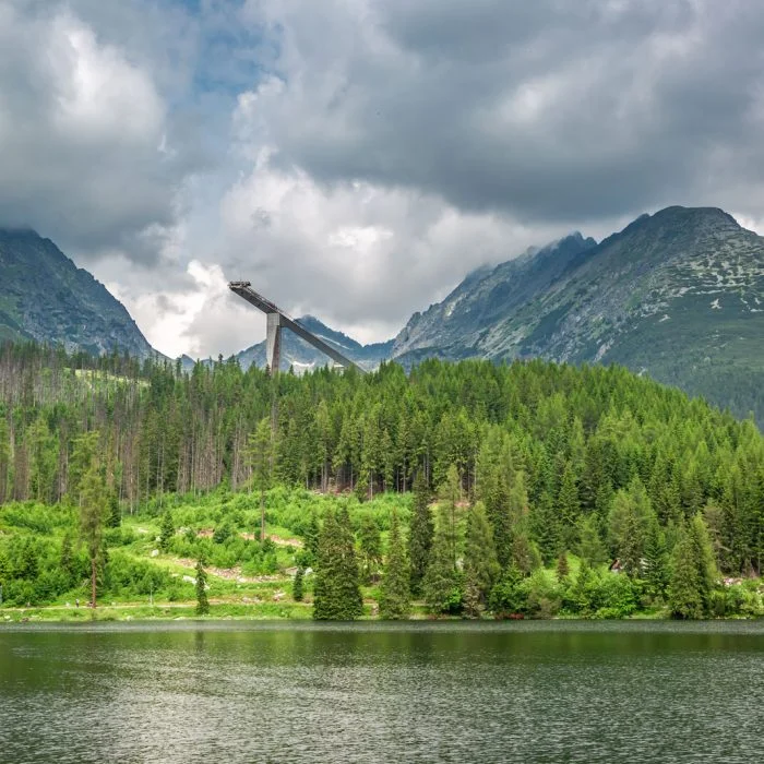 Štrbské Pleso Lake Peak Reflection