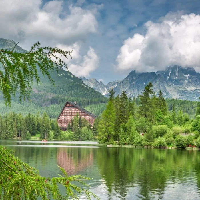 Calm Štrbské Pleso Summer Scenery